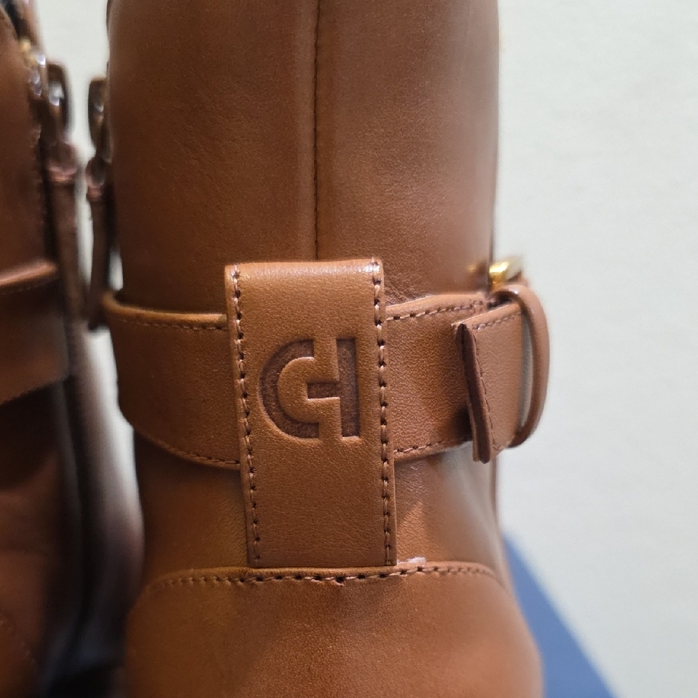 Cole Haan Tan Leather Ankle Boots - Picture 7 of 9
